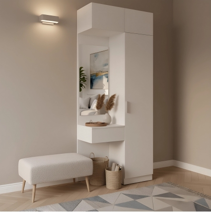 Набор мебели для прихожей "Марсель-203" МР 01-203 В2490 Ш1000 Г420 (ЛДСП Белый премиум) Набор мебели для прихожей "Марсель-203" МР 01-203 В2490 Ш1000 Г420 (ЛДСП Белый премиум)